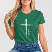 Cross With Faith Women's Tee - My Faith My Father