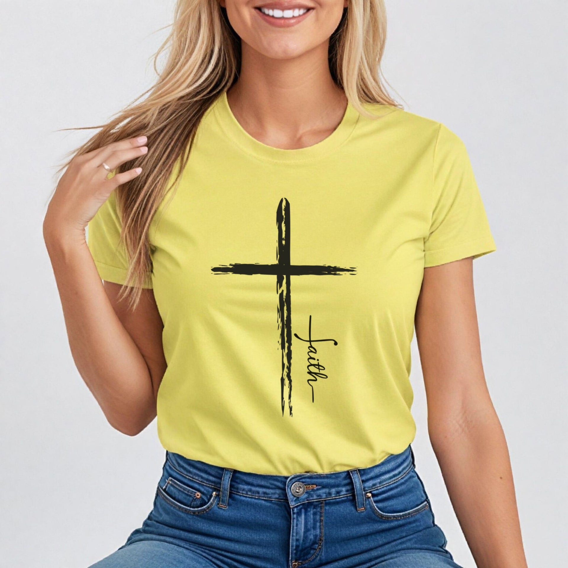 Cross With Faith Women's Tee - My Faith My Father