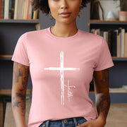 Cross With Faith Women's Tee - My Faith My Father