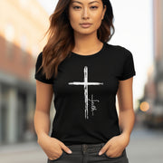 Cross With Faith Women's Tee - My Faith My Father