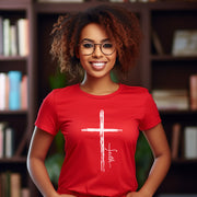 Cross With Faith Women's Tee - My Faith My Father