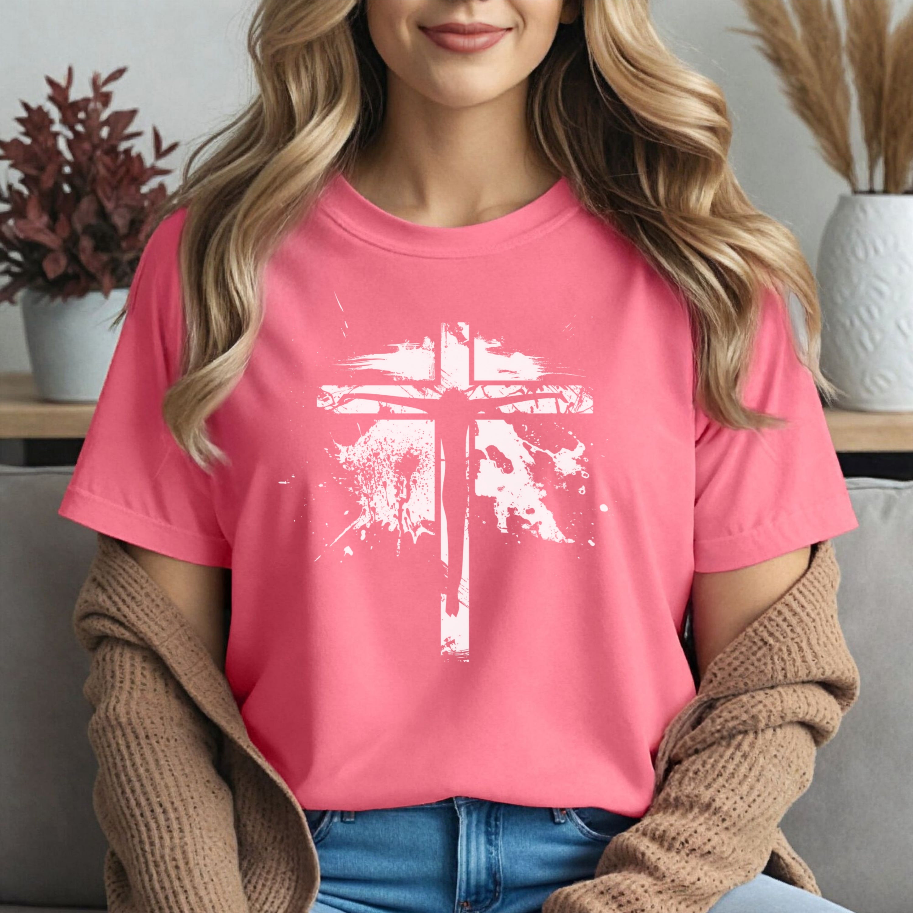 Jesus On Cross Unisex Relaxed Fit T-Shirt