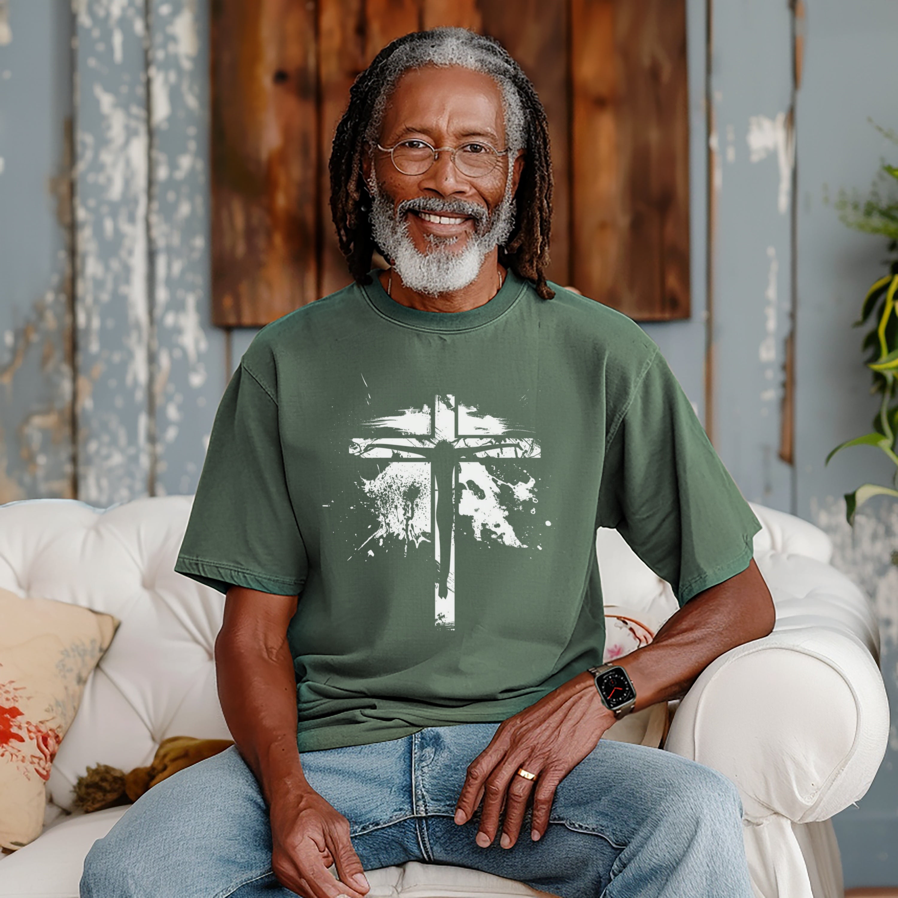 Jesus On Cross Unisex Relaxed Fit T-Shirt