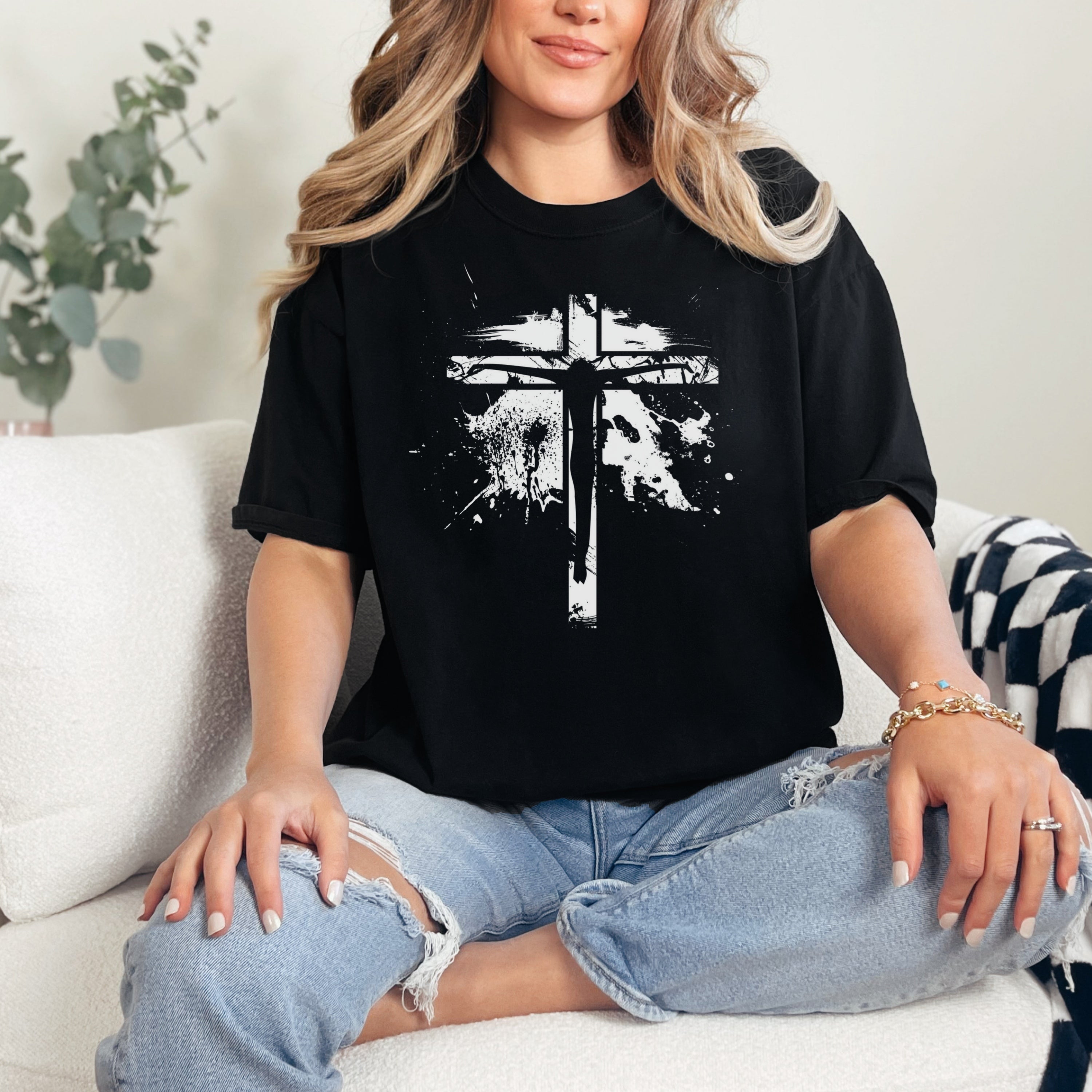 Jesus On Cross Unisex Relaxed Fit T-Shirt