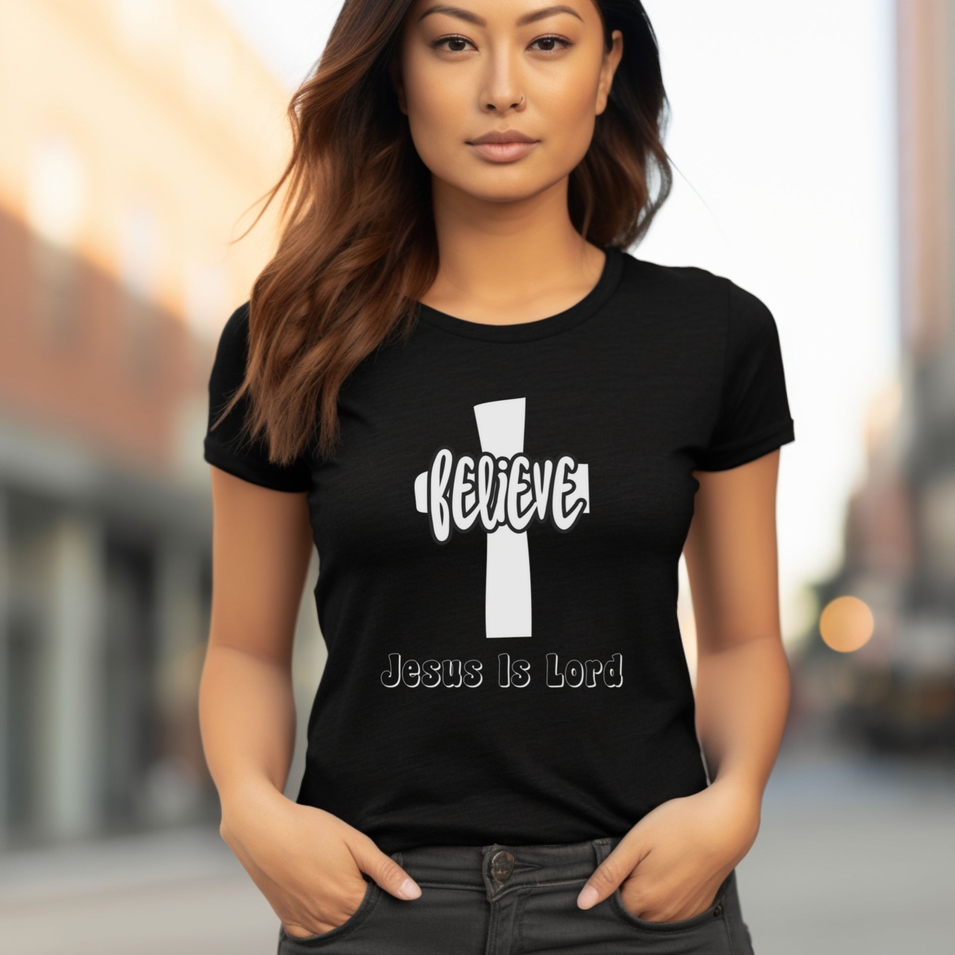 Believe Jesus is Lord Women's Tee - My Faith My Father
