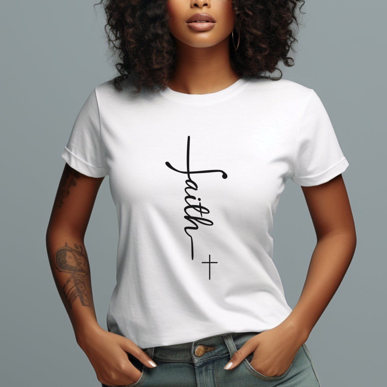 Faith + Cross Women's Tee - My Faith My Father