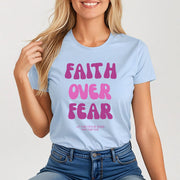 Faith Over Fear Pink Women's Tee - My Faith My Father