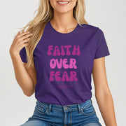 Faith Over Fear Pink Women's Tee - My Faith My Father
