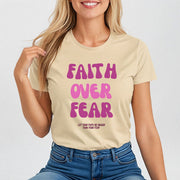 Faith Over Fear Pink Women's Tee - My Faith My Father