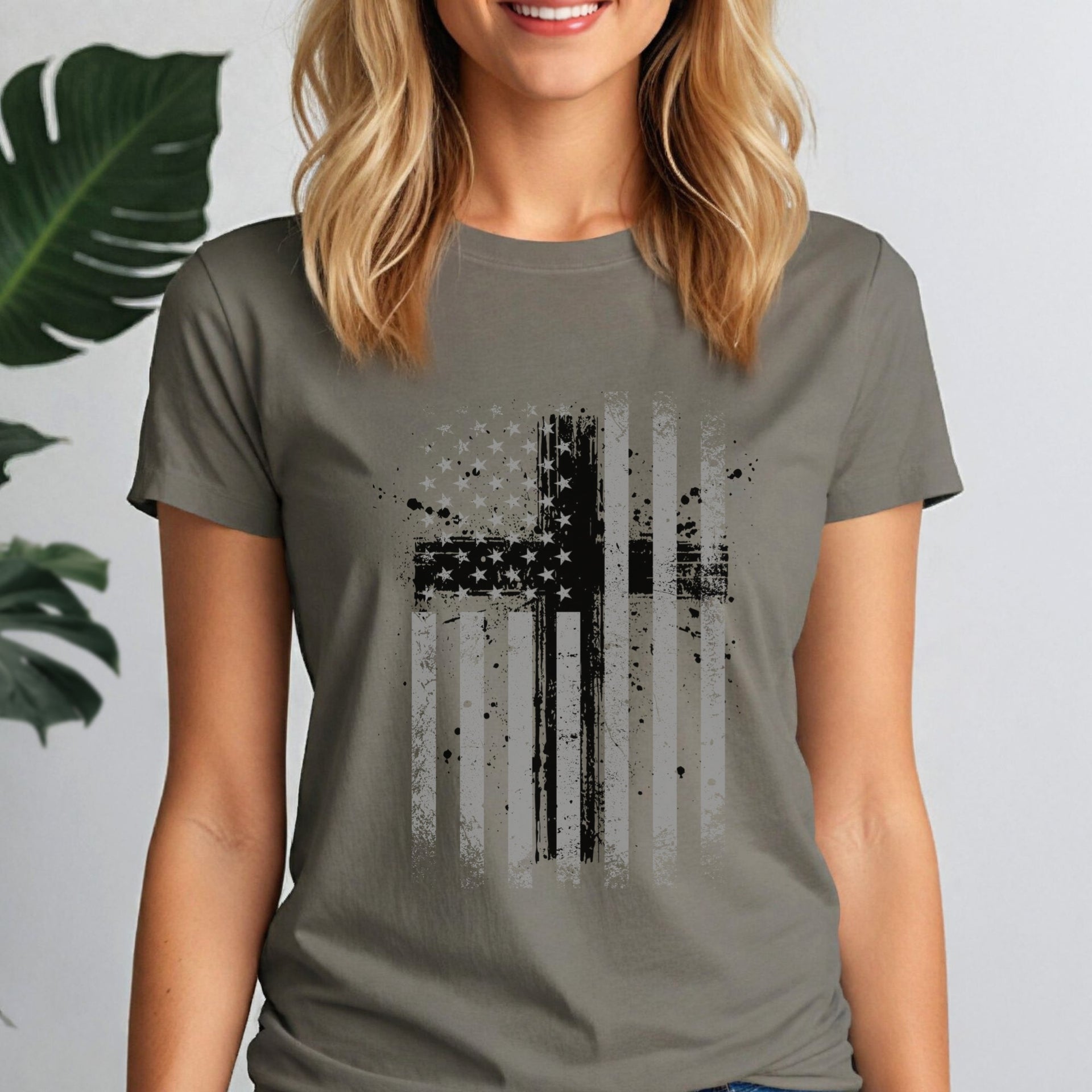Faith Flag With Cross Women's Tee - My Faith My Father