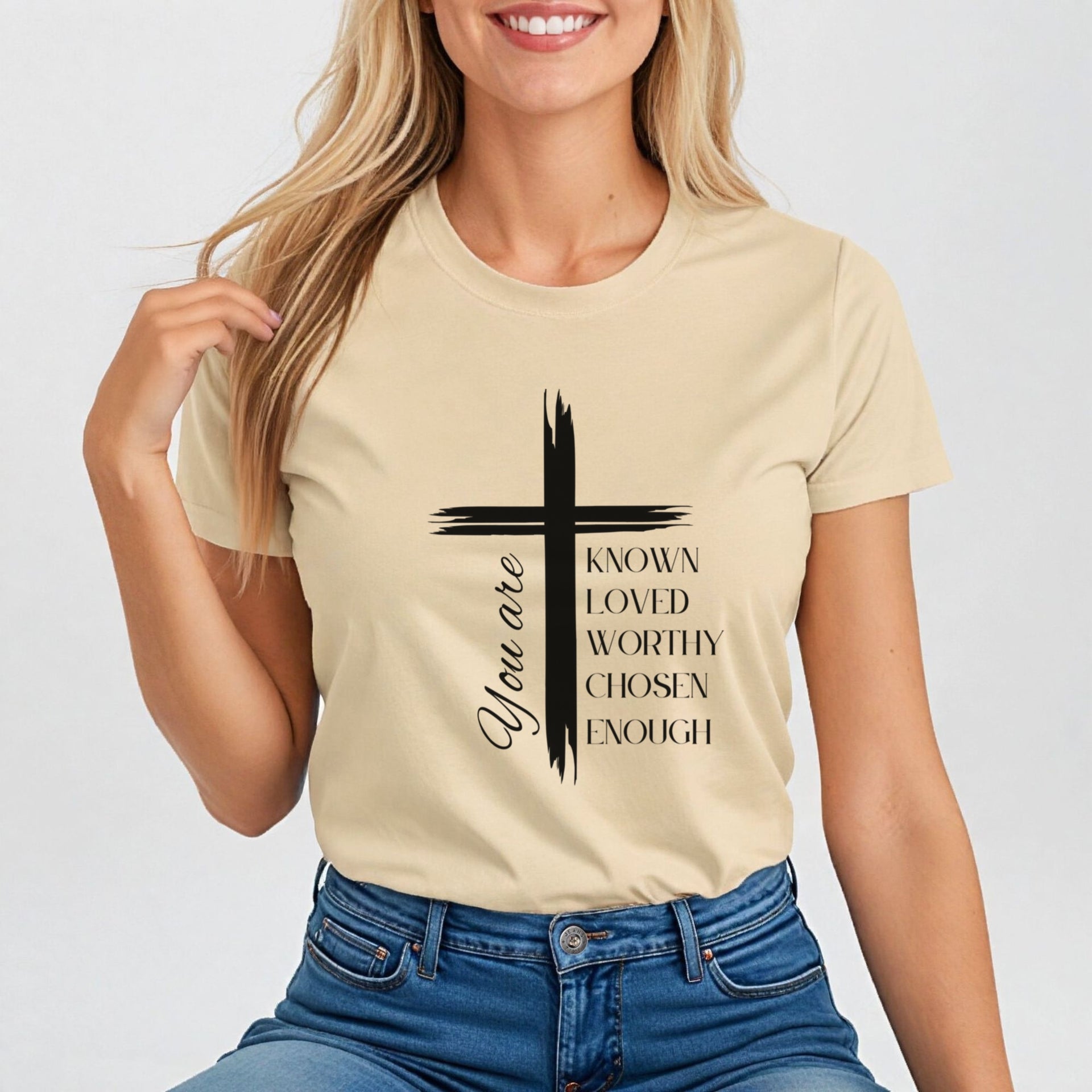 You Are Known Loved Worthy Chosen Enough Women's Tee - My Faith My Father