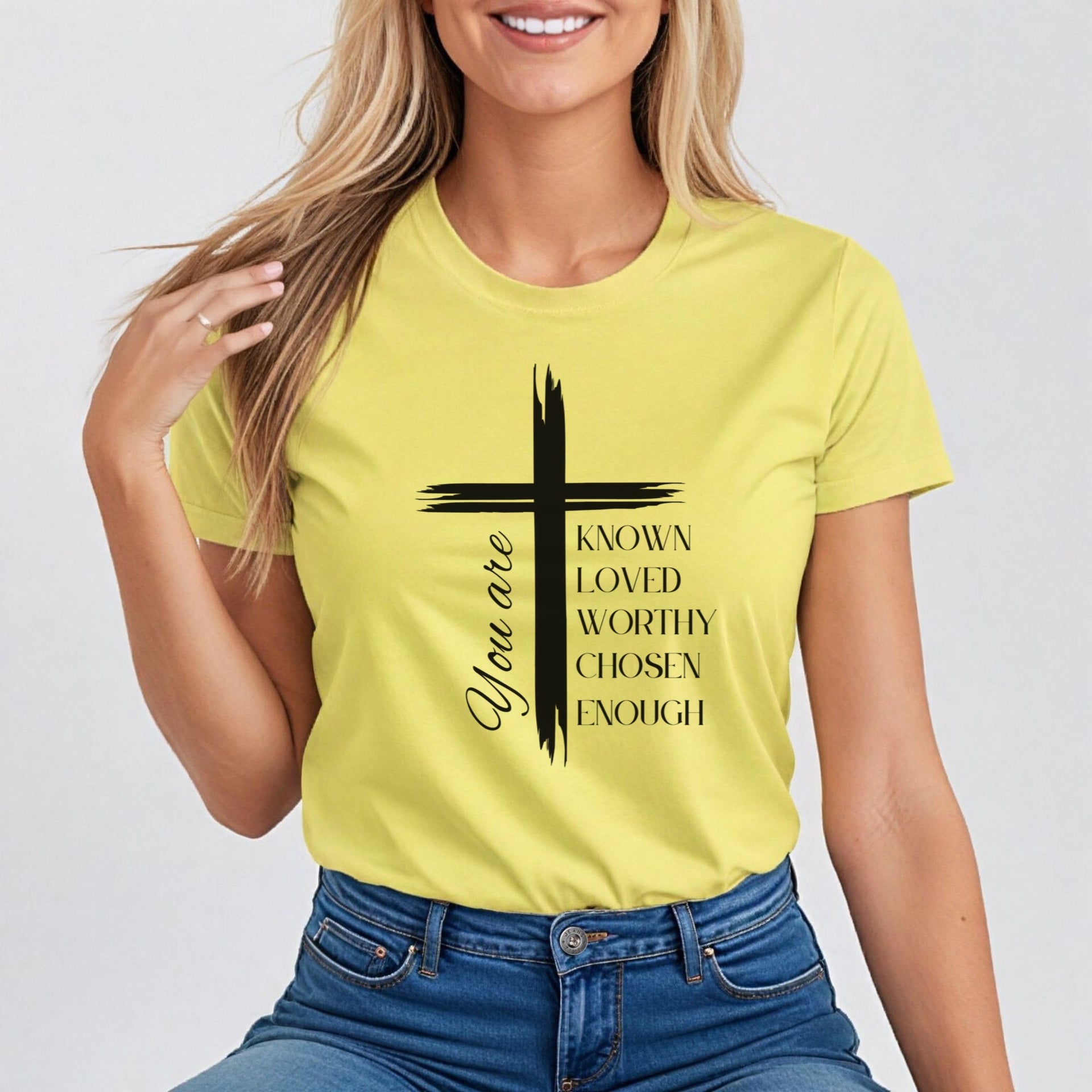 You Are Known Loved Worthy Chosen Enough Women's Tee - My Faith My Father