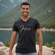 Jesus - The Way, The Truth, The Life Short Sleeve V-Neck T-Shirt | Casual Christian Apparel, Jesus Shirt, Gifts for Believers, Church Wear, Inspirational Top - My Faith My Father