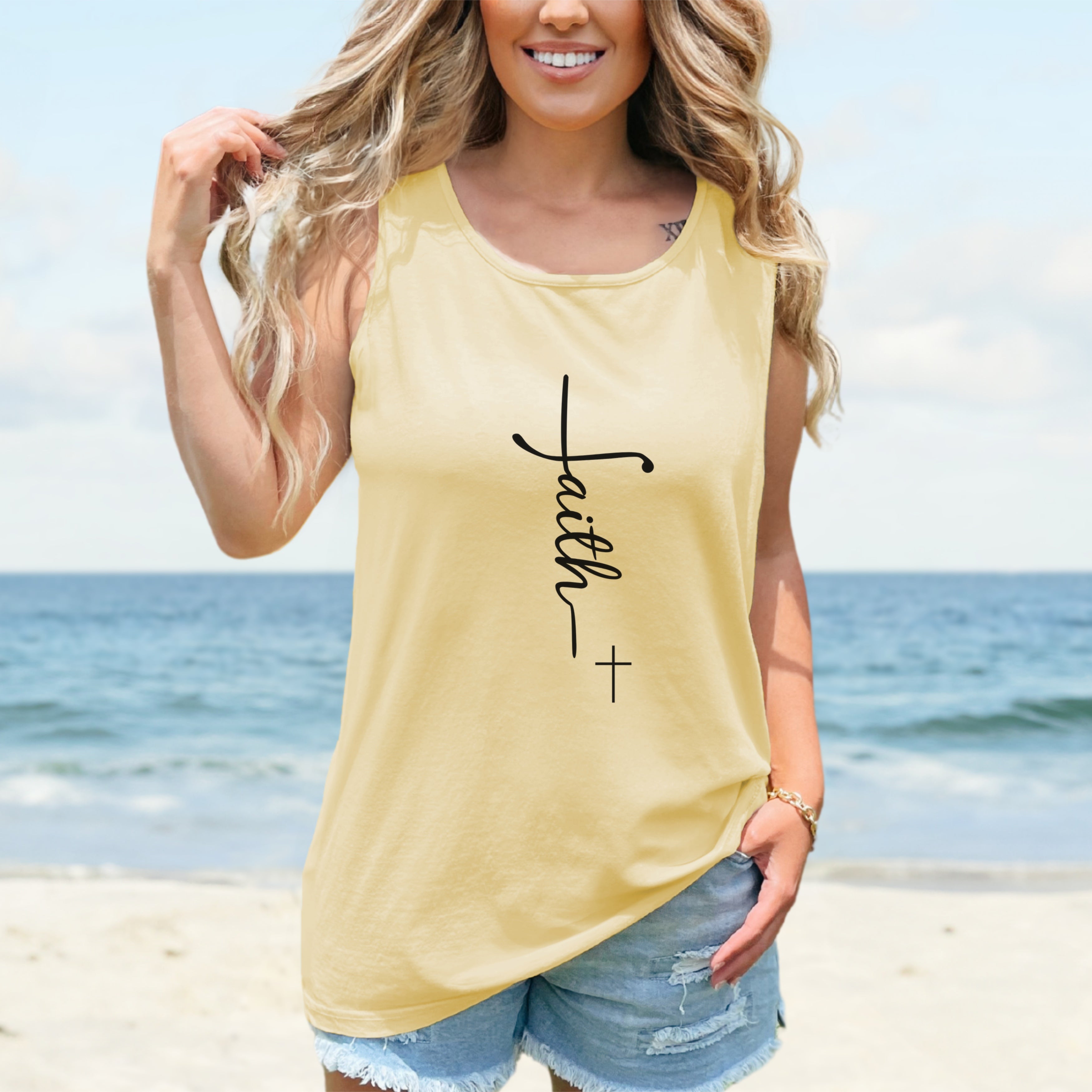 Faith +Cross Unisex Relaxed Fit Tank Top