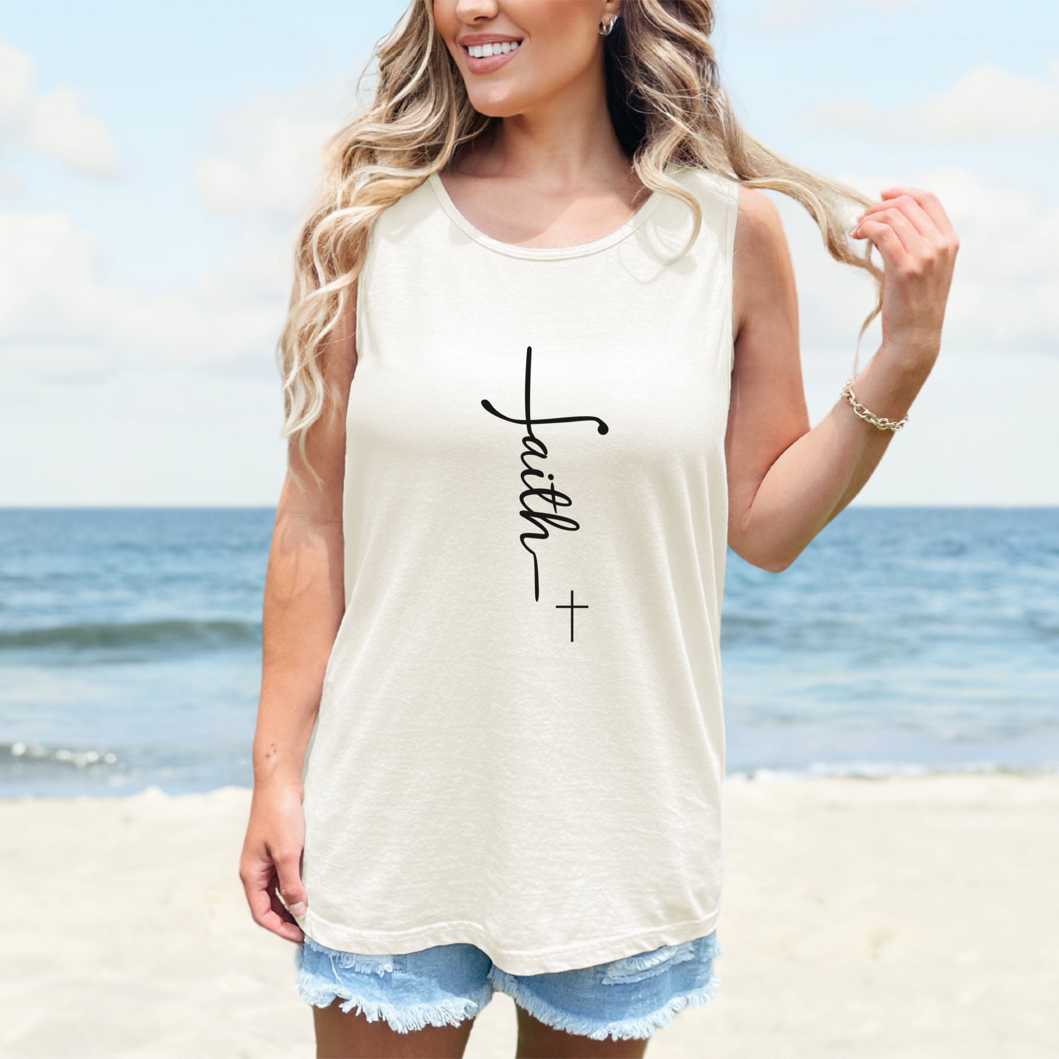 Faith +Cross Unisex Relaxed Fit Tank Top