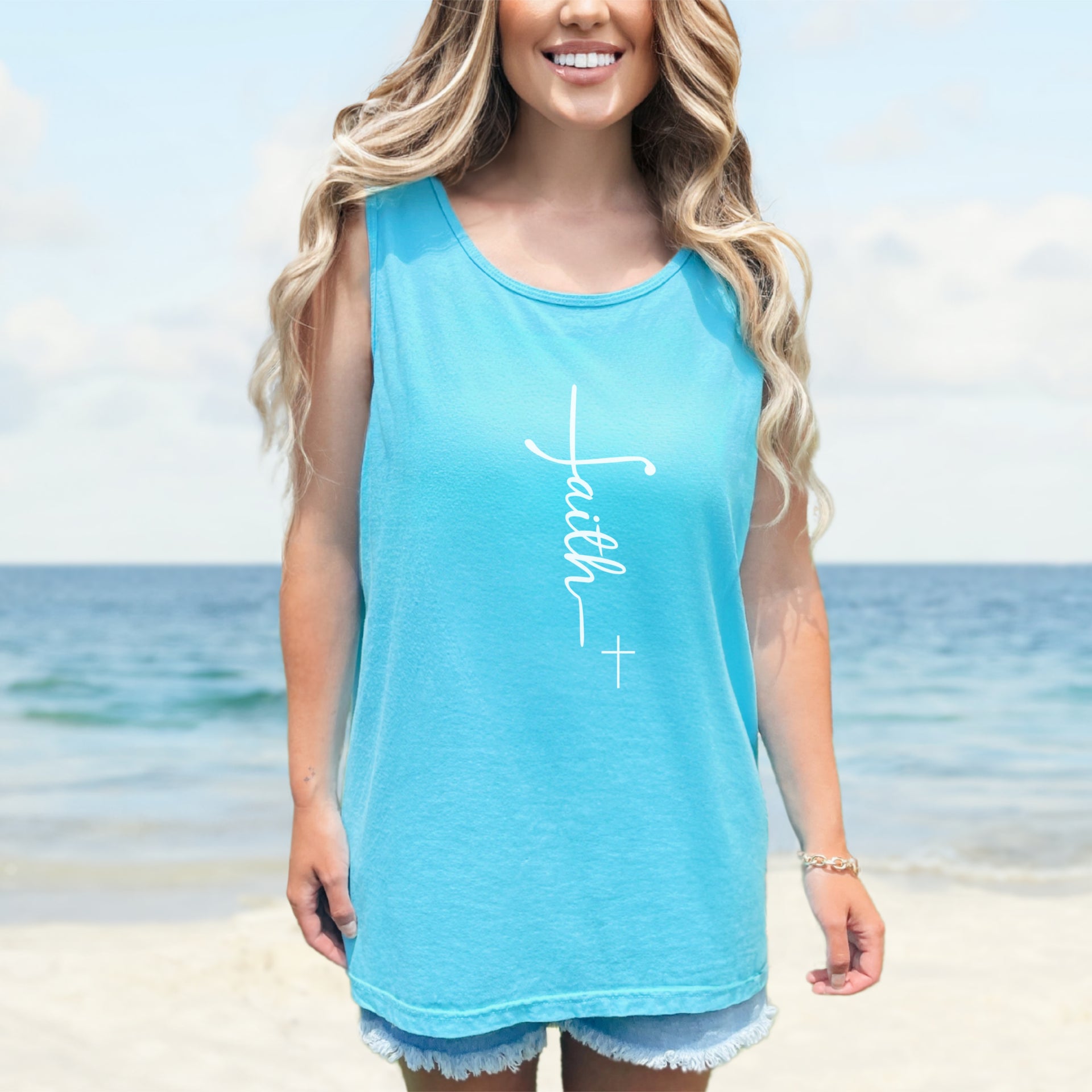 Faith +Cross Unisex Relaxed Fit Tank Top - My Faith My Father