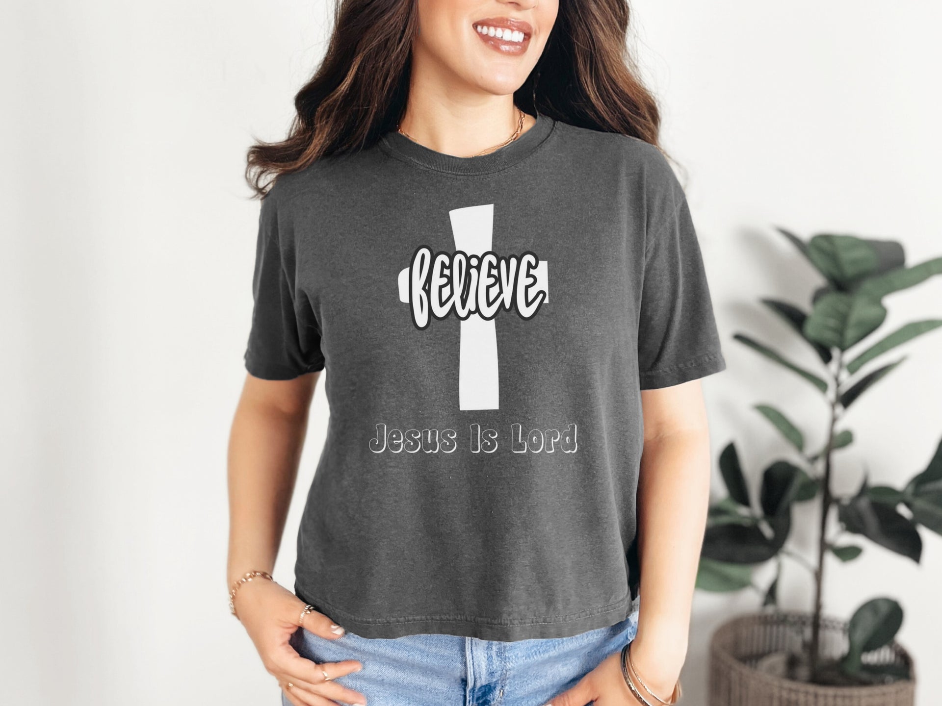 Believe Jesus Is Lord Women's Boxy Tee - My Faith My Father