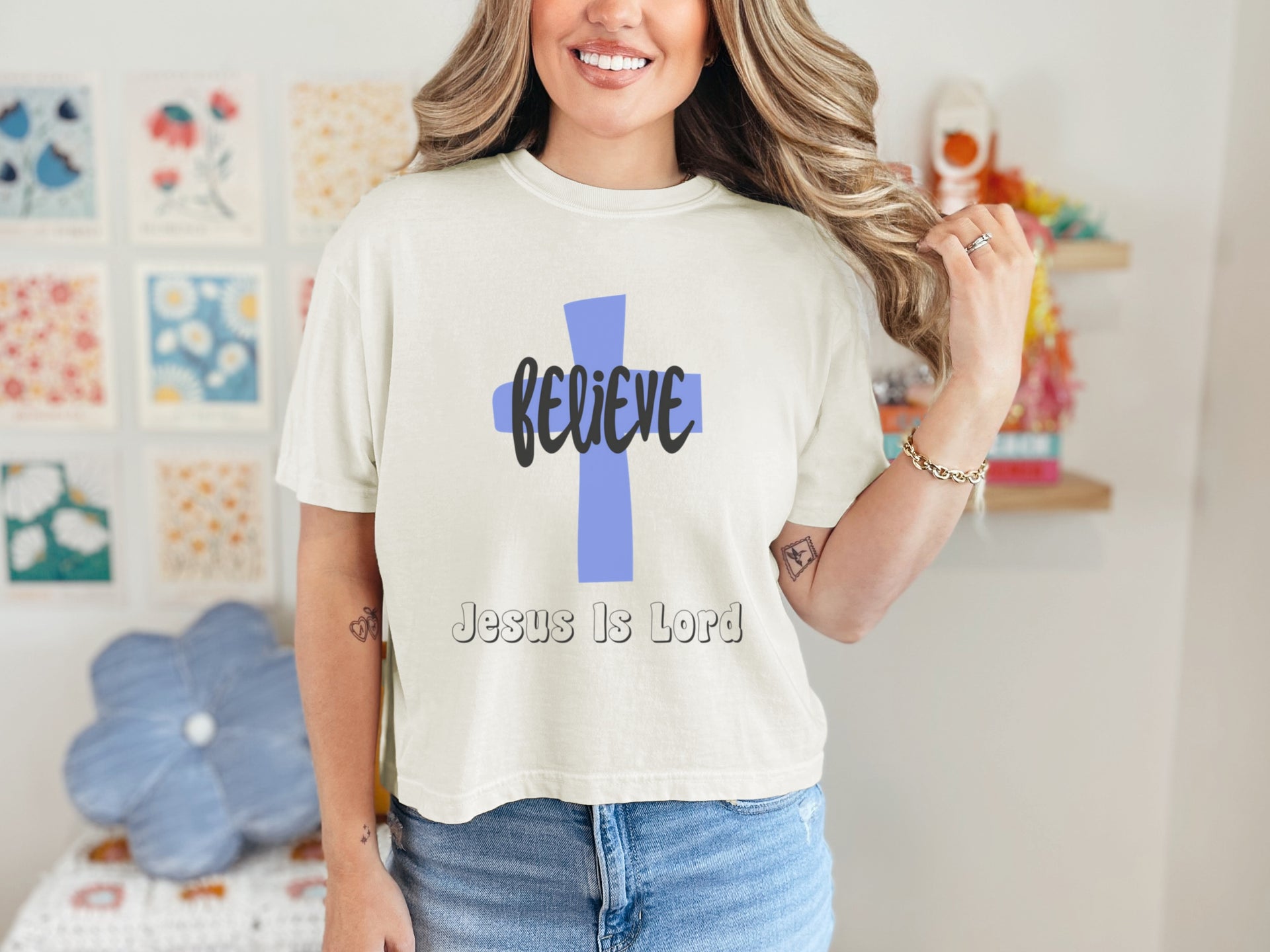 Believe Jesus Is Lord Women's Boxy Tee - My Faith My Father