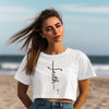 Faith + Cross Women's Crop Tee