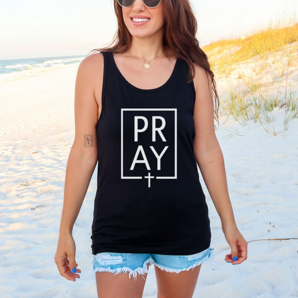 Pray + Cross Unisex Tank Top
