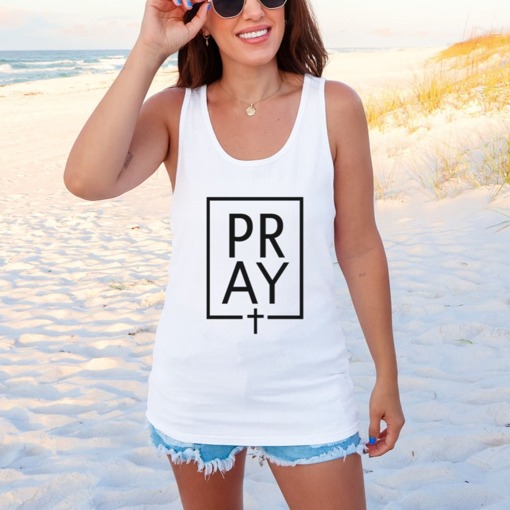 Pray + Cross Unisex Tank Top