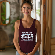For We Live By Faith Women's Racerback Tank Top - My Faith My Father