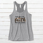 For We Live By Faith Women's Racerback Tank Top - My Faith My Father