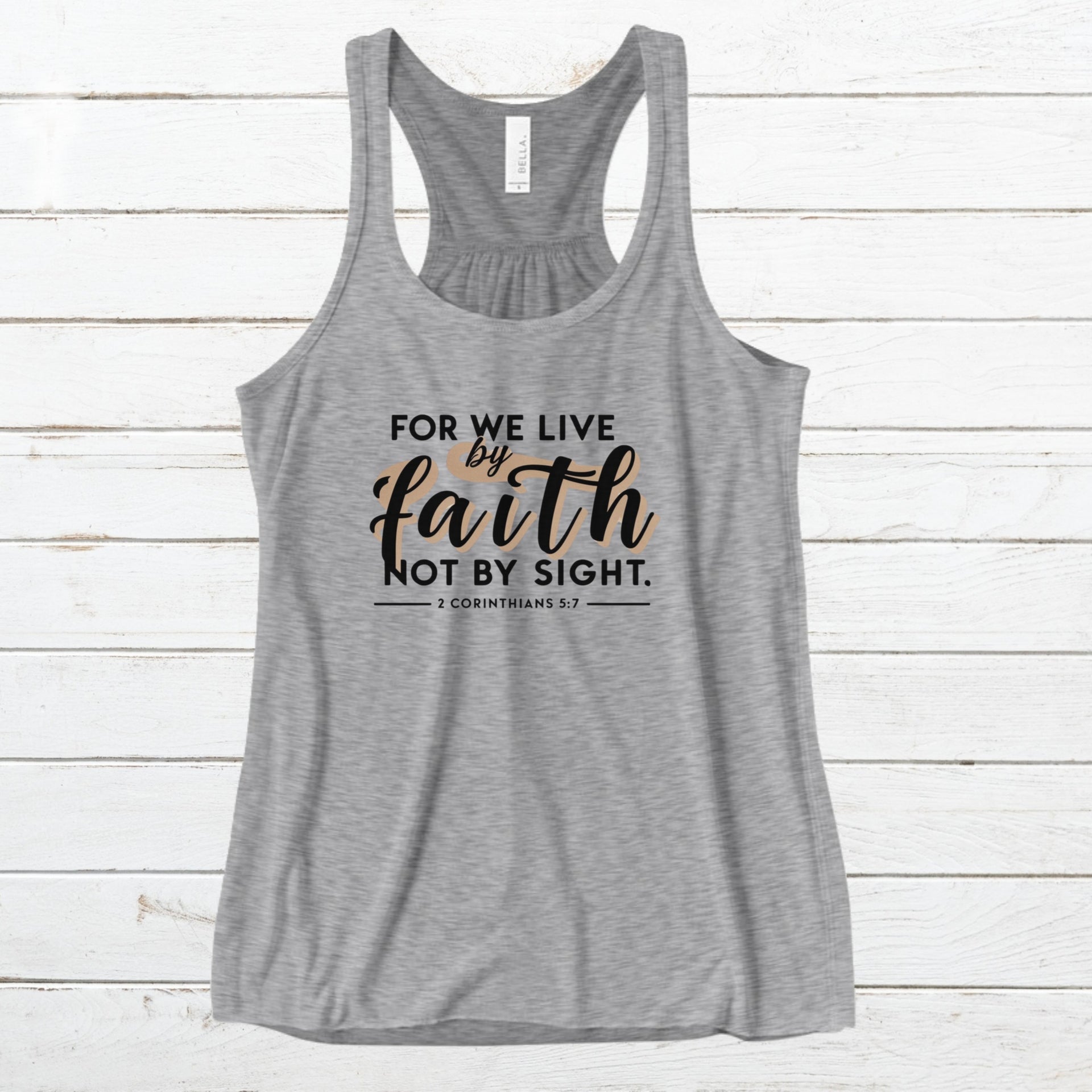 For We Live By Faith Women's Racerback Tank Top - My Faith My Father