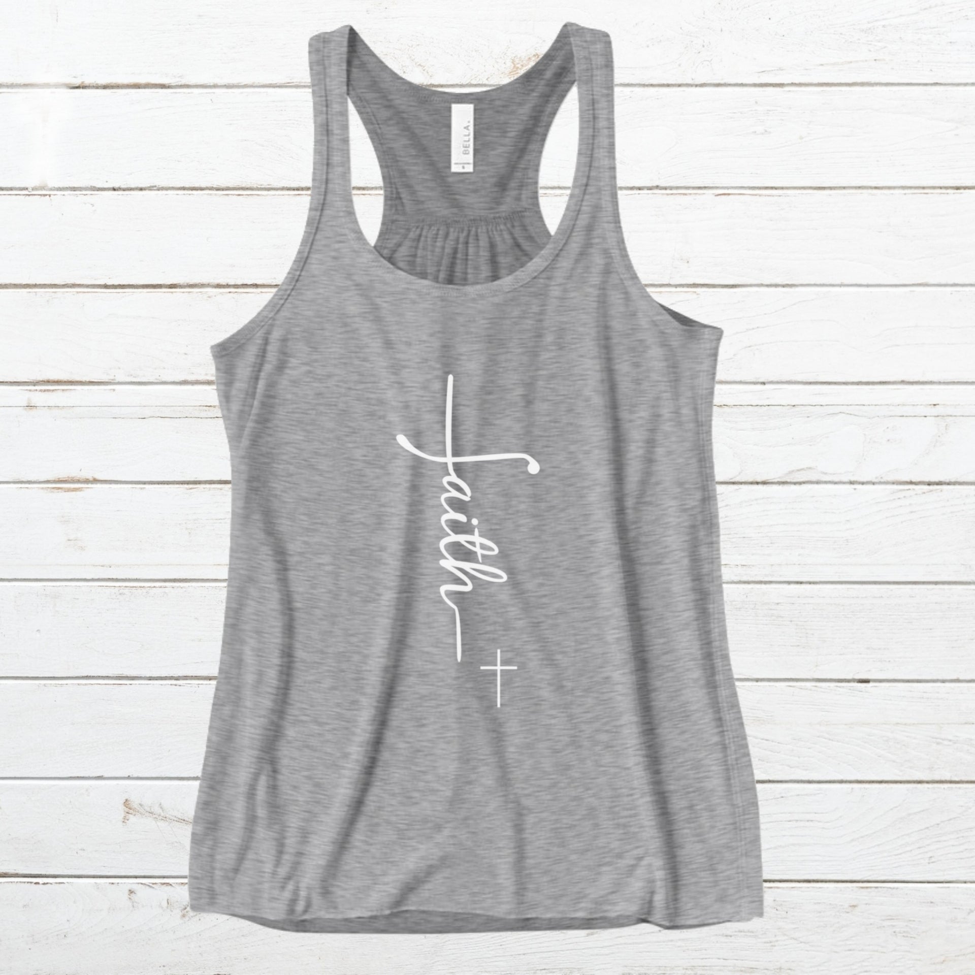 Faith + Cross Women's Flowy Racerback Tank - My Faith My Father