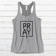 Pray + Cross Women's Flowy Racerback Tank - My Faith My Father