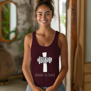 Believe Jesus Is Lord Flowy Racerback Tank Top - My Faith My Father