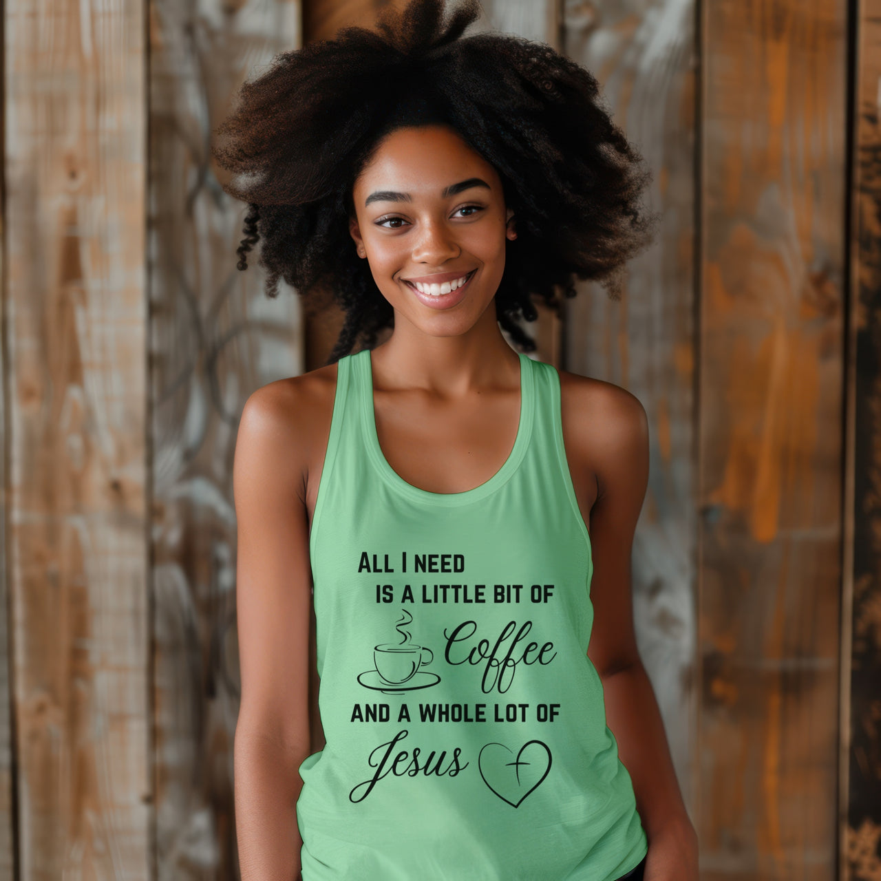 All I Need Women's Flowy Racerback Tank Top - My Faith My Father