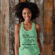 All I Need Women's Flowy Racerback Tank Top - My Faith My Father