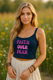 Faith Over Fear Women's Spaghetti Strap Tank Top - My Faith My Father