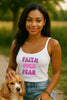 Faith Over Fear Women's Spaghetti Strap Tank Top - My Faith My Father