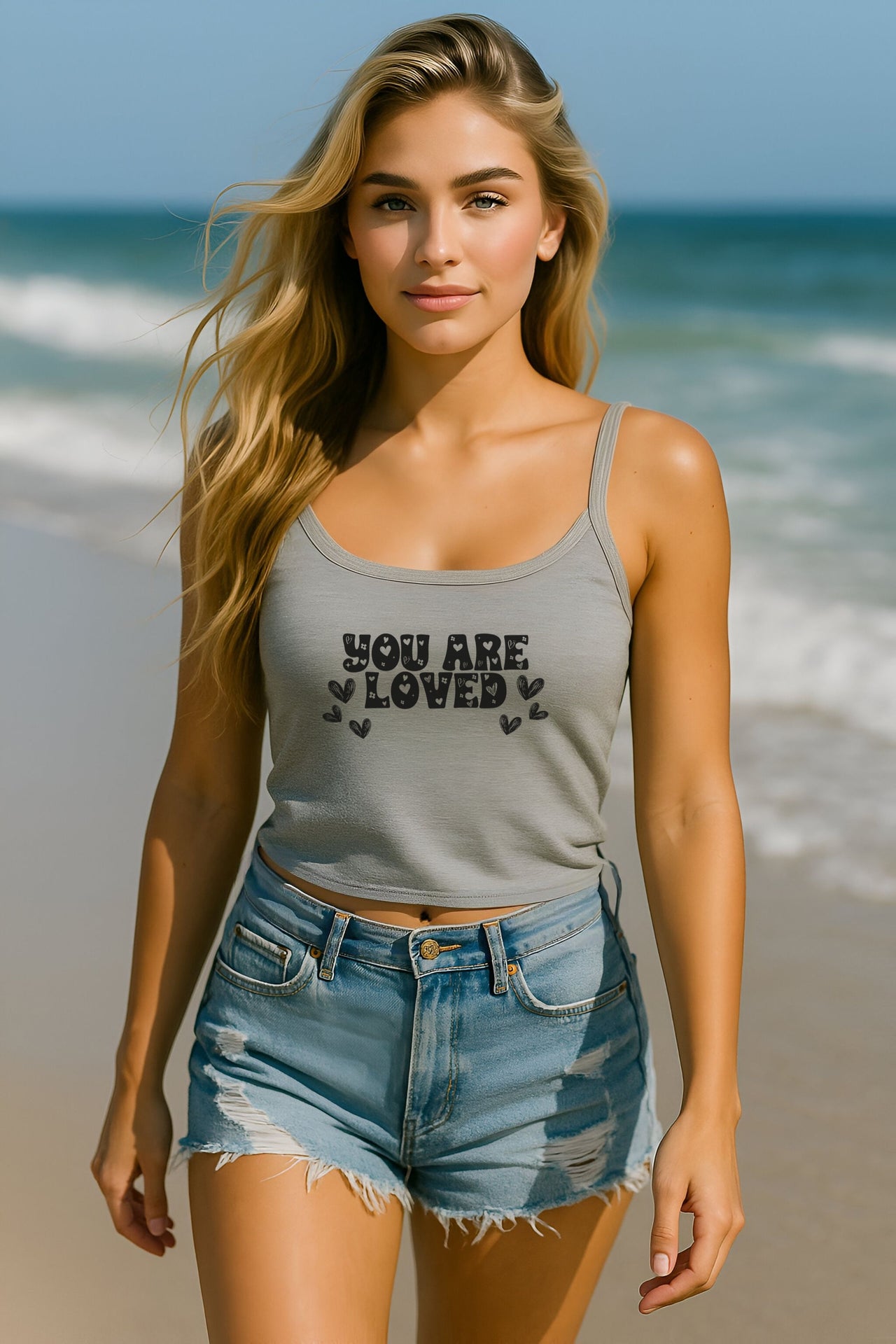 You Are Loved Women's Spaghetti Strap Tank Top - My Faith My Father