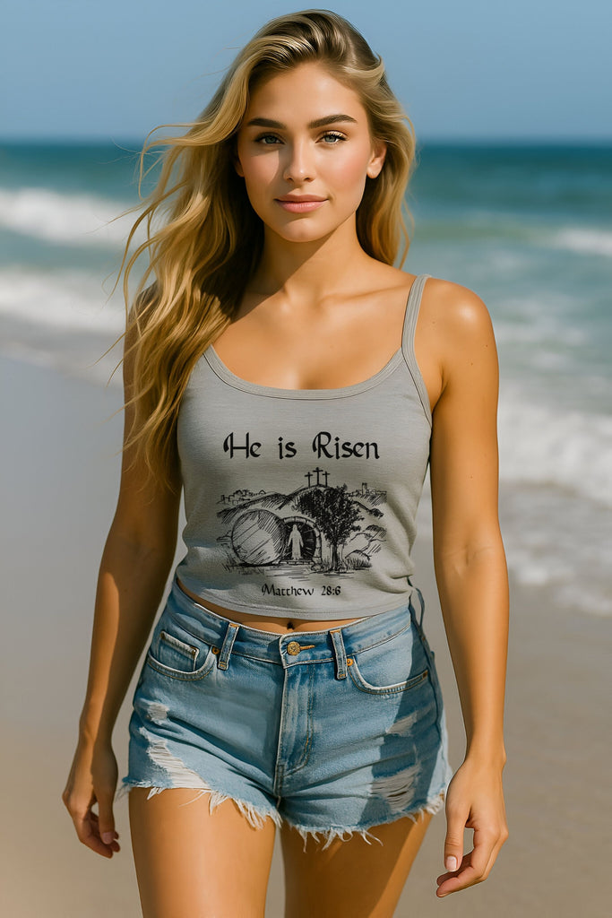He is Risen Women's Spaghetti Strap Tank Top - My Faith My Father