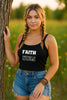 Faith Over Fear Women's Spaghetti Strap Tank Top - My Faith My Father