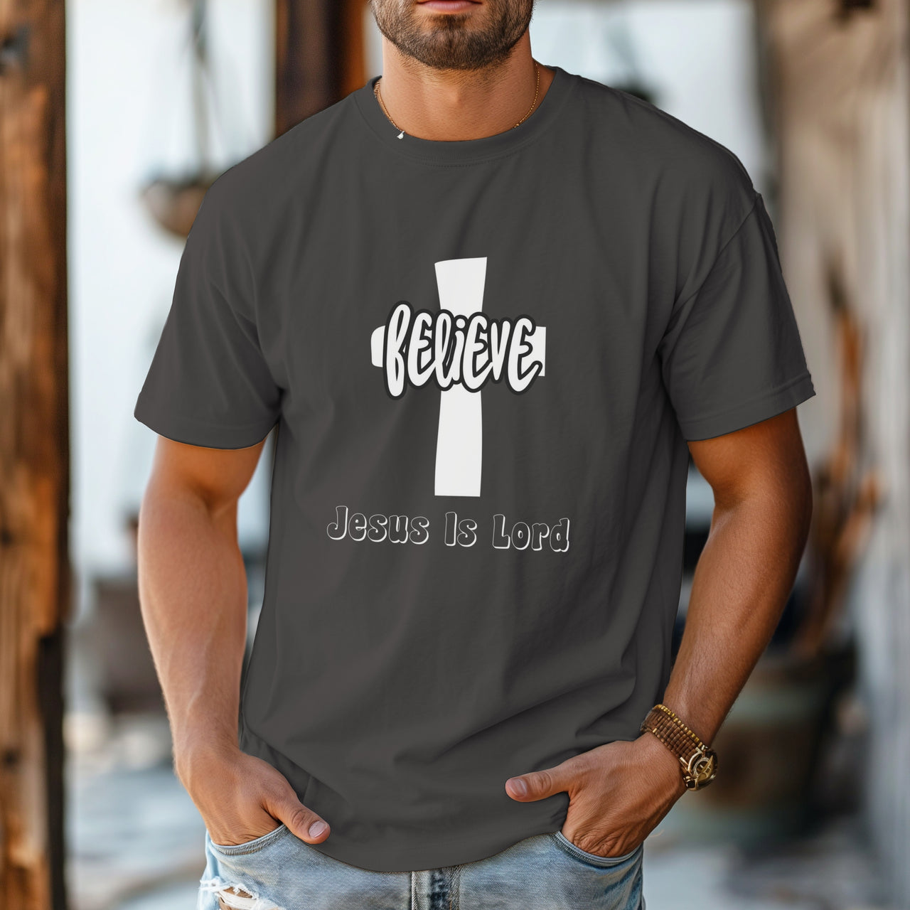 Believe Jesus Is Lord Unisex Relaxed Fit T-Shirt - My Faith My Father