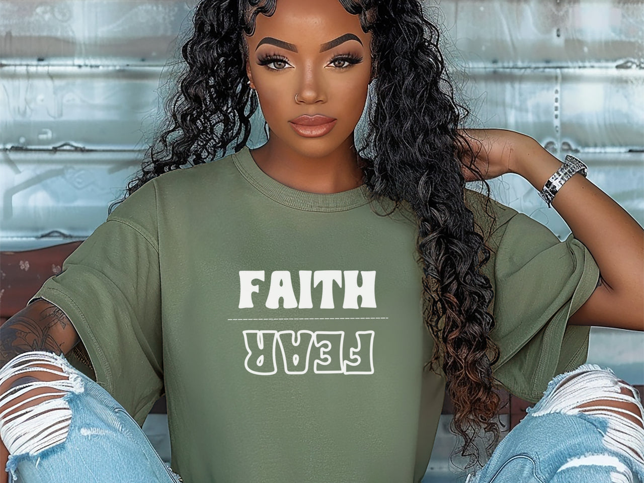 Faith Over Fear Unisex Relaxed Fit T-Shirt - My Faith My Father