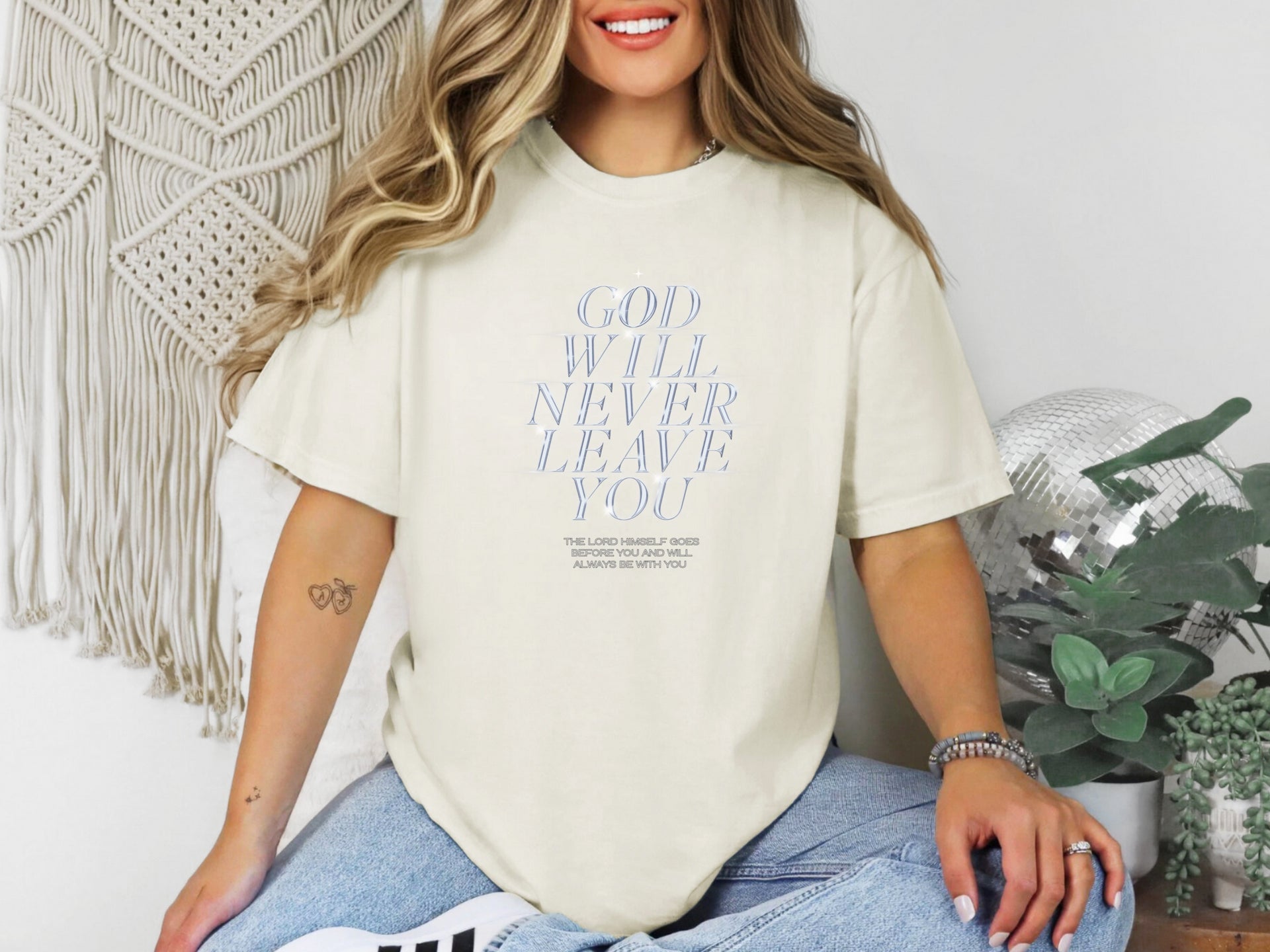 God Will Never Leave You Unisex Relaxed Fit T-Shirt - My Faith My Father