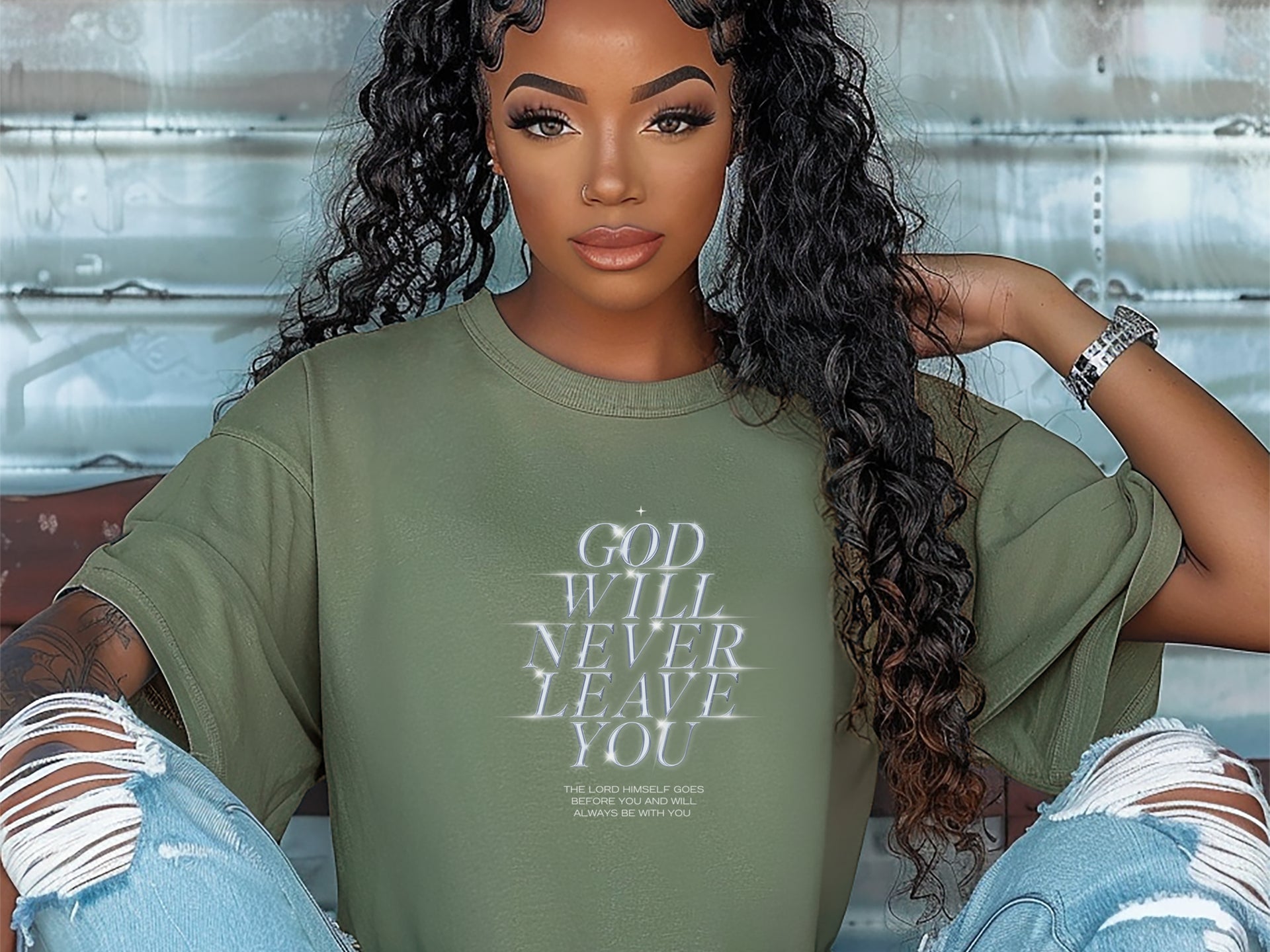 God Will Never Leave You Unisex Relaxed Fit T-Shirt - My Faith My Father
