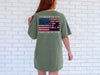 I Stand for the Flag, Kneel for the Cross Unisex Relaxed Fit T-Shirt
