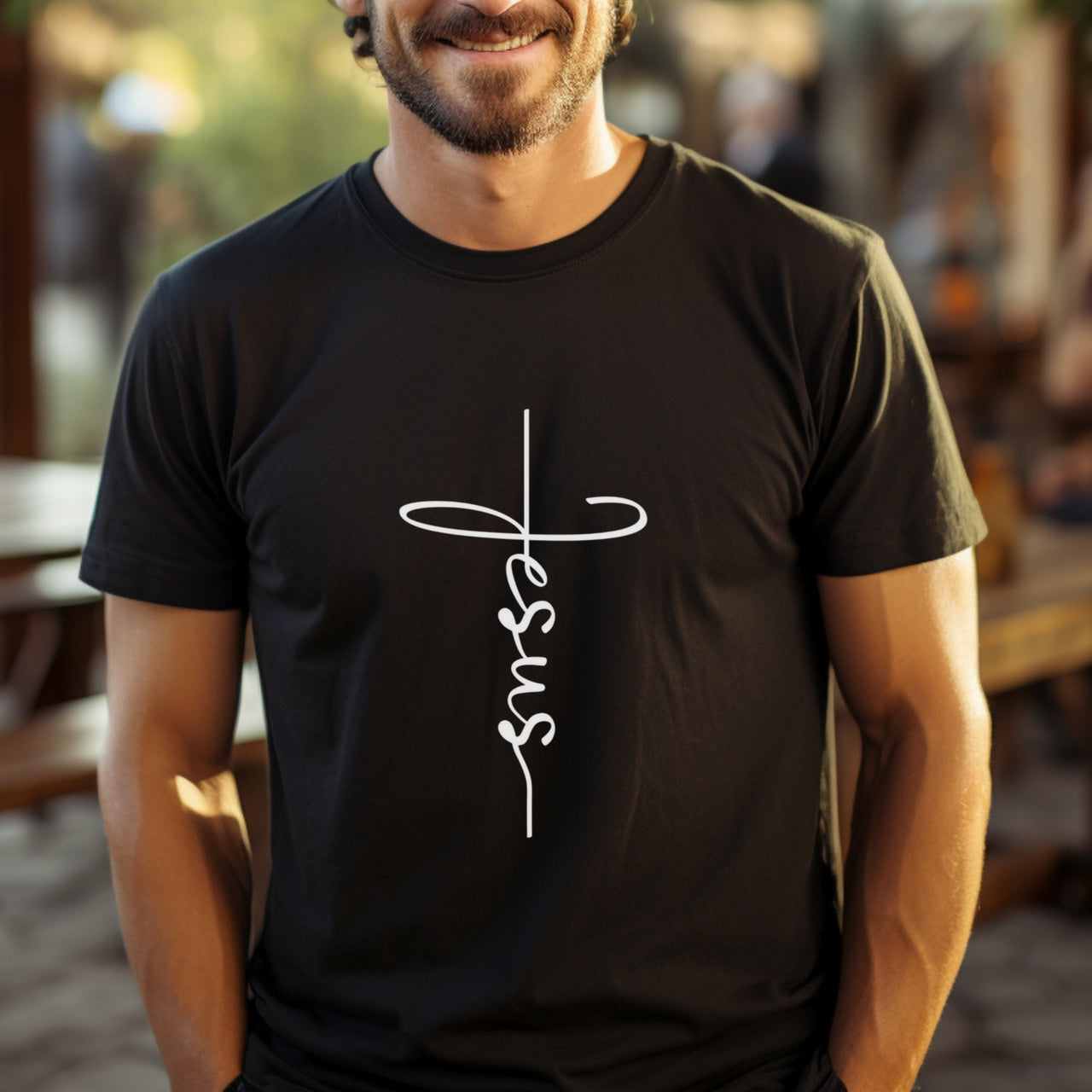 Jesus Cross Unisex Relaxed Fit T-Shirt - My Faith My Father