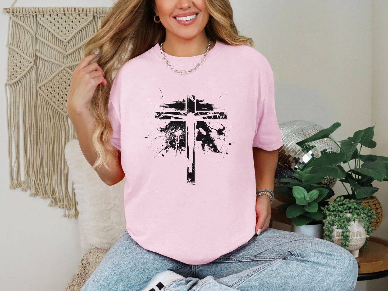 Jesus On Cross Unisex Relaxed Fit T-Shirt - My Faith My Father