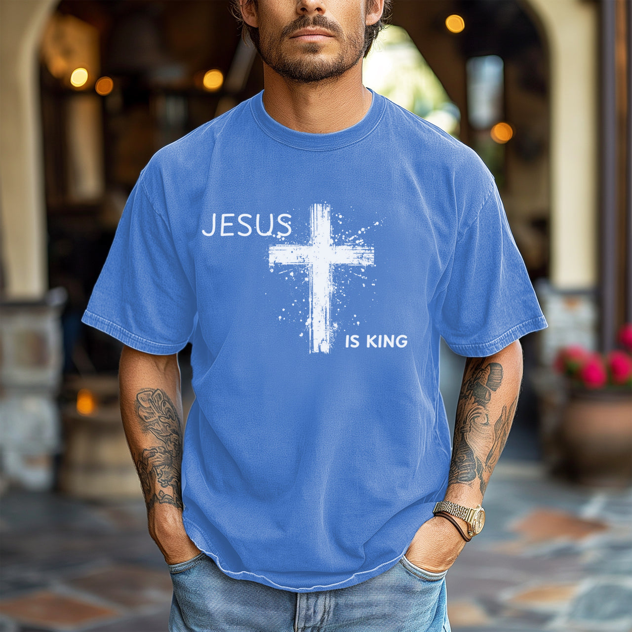 Jesus is King Unisex Relaxed Fit T-Shirt - My Faith My Father
