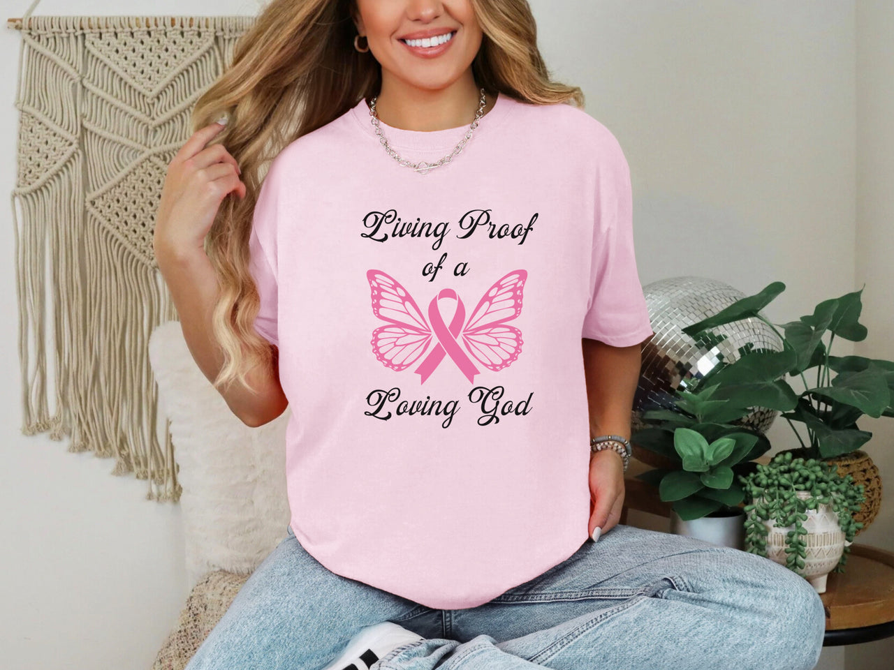 Living Proof Of A Loving God Butterfly Unisex Relaxed Fit T-Shirt - My Faith My Father