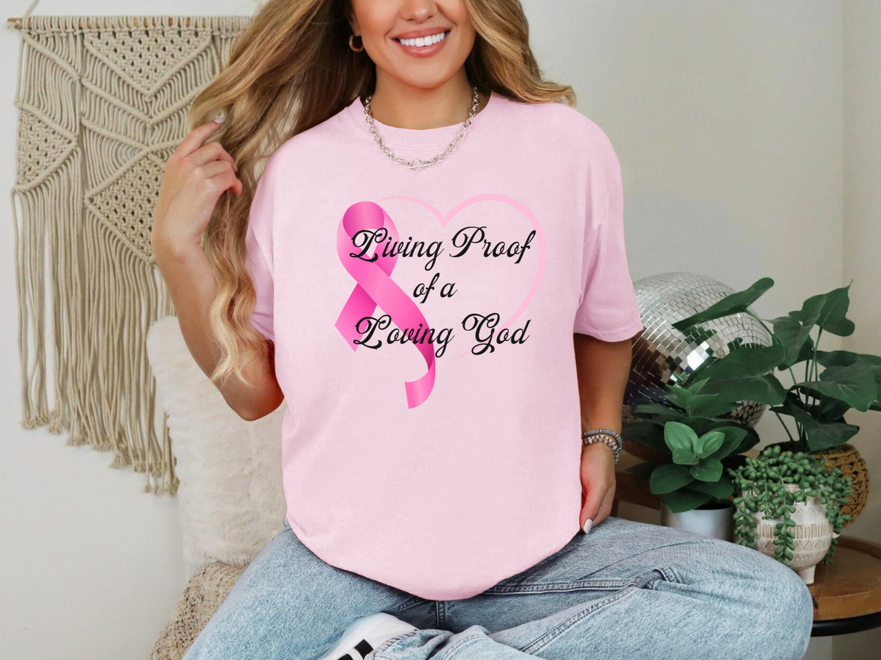Living Proof Of A Loving God Heart Unisex Relaxed Fit T-Shirt - My Faith My Father