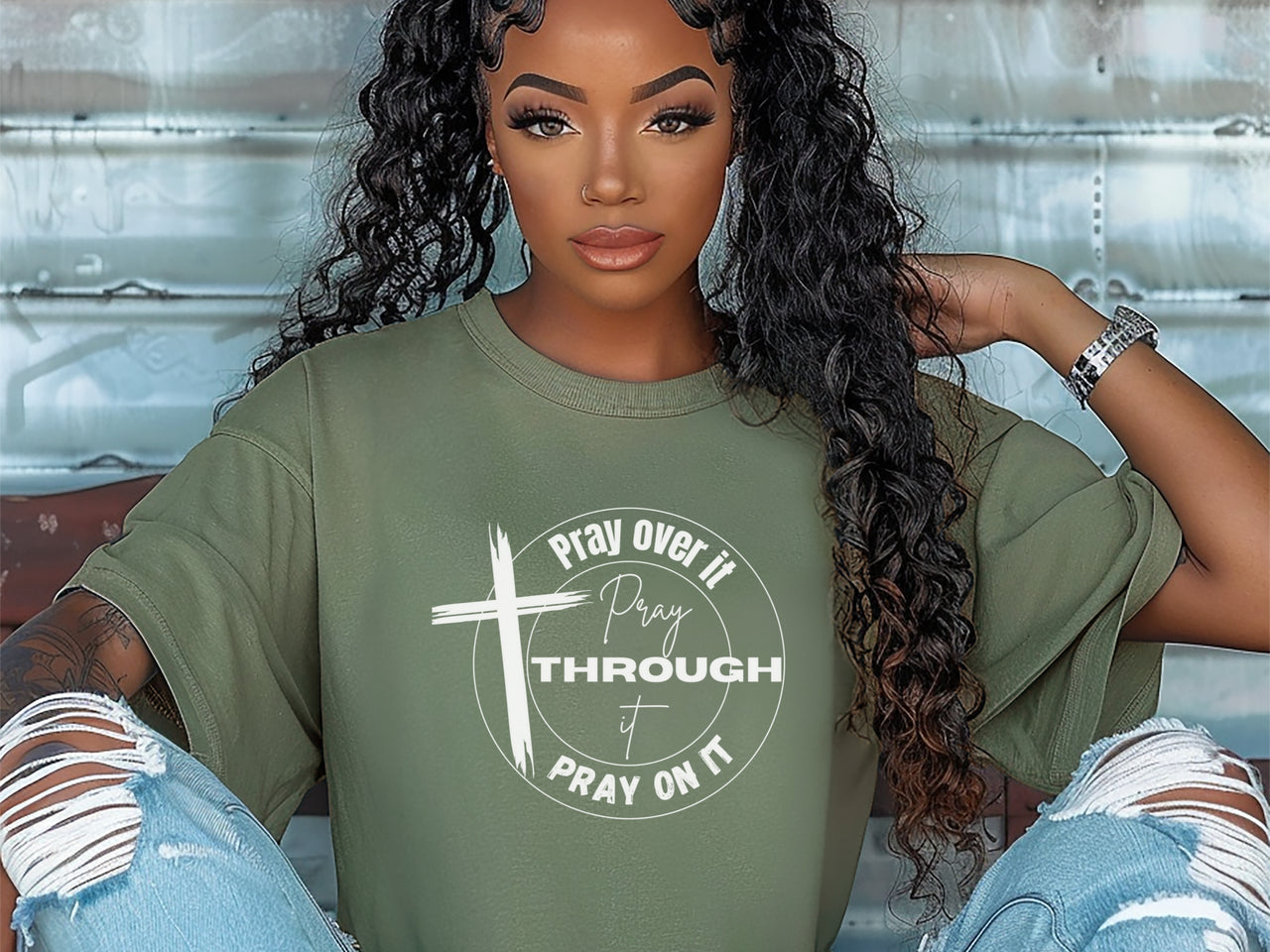 Pray Over It Unisex Relaxed Fit T-Shirt - My Faith My Father