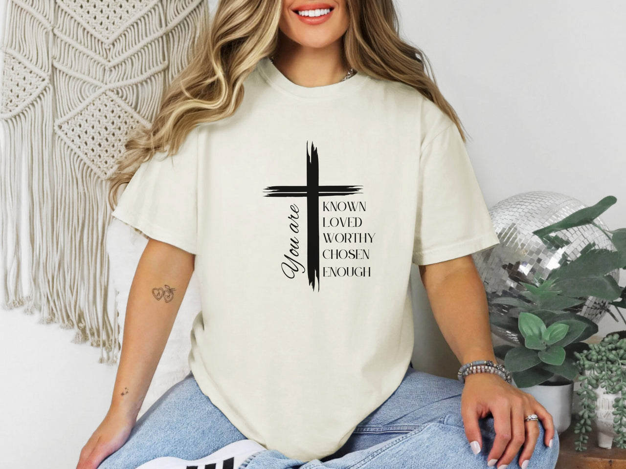 You Are Known, Loved, Chosen, Enough Unisex Relaxed Fit T-Shirt - My Faith My Father